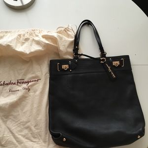 Ferragamo black leather bag